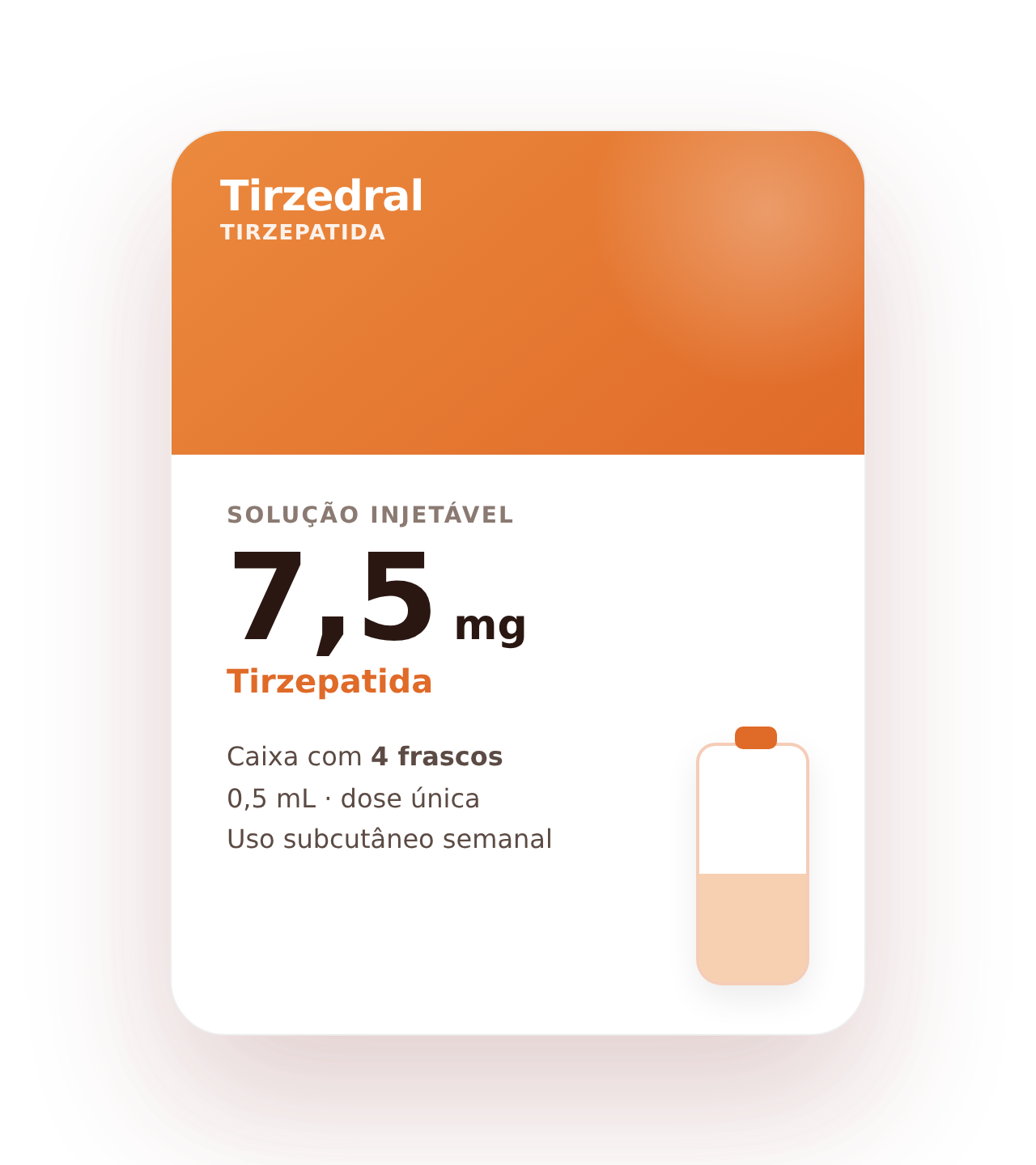 Tirzedral 7,5 mg — Tirzepatida injetável